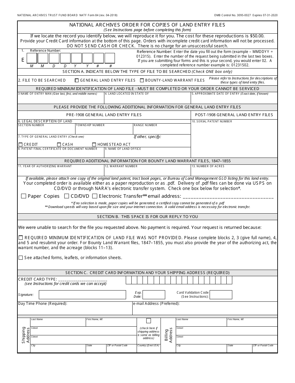 Na Form 84 - Fill Out, Sign Online And Download Printable Pdf 