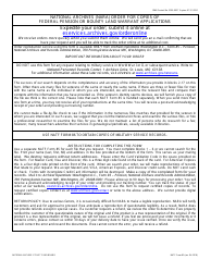 Document preview: NA Form 85 National Archives Order for Copies of Federal Pension or Bounty Land Warrant Applications