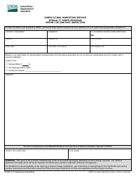 Form SC-294 Report on Sanitary Inspection - Specialty Crops Program