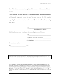 Form P&amp;SP2120 Proof of Claim Under Surety Bond - Clause No. 2, 3, &amp; 4, Page 3