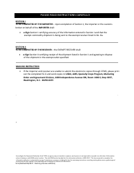 Form SC-6 Importer&#039;s Exempt Commodity Form, Page 2