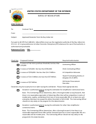 Approved Deviation Form the Buy Indian Act