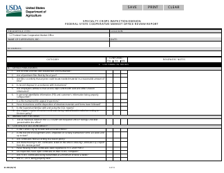 Document preview: Form SC-400 Federal-State Cooperative Market Office Review Report