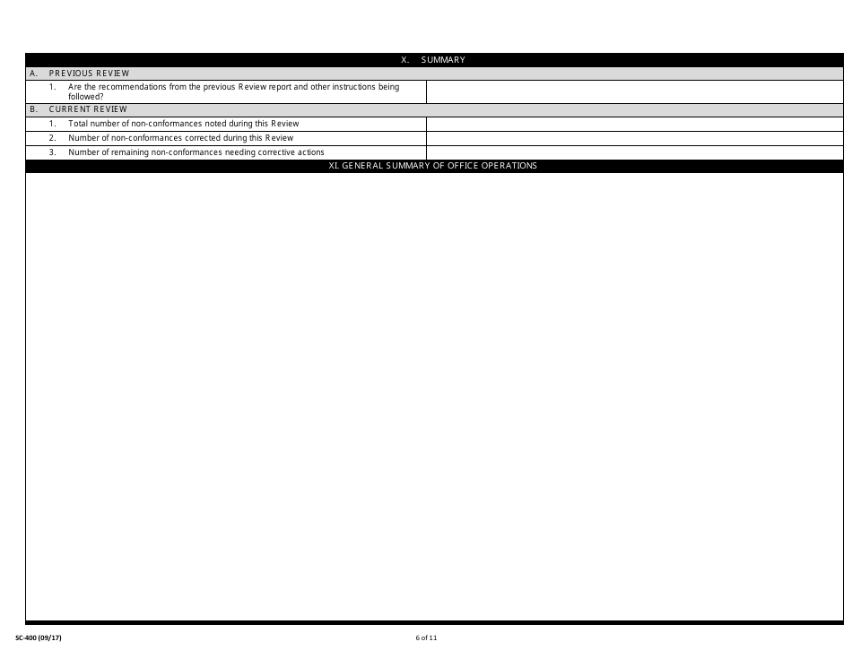 Form SC-400 Federal-State Cooperative Market Office Review Report, Page 6