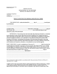 Document preview: Deed to Restricted Indian Land Special Form