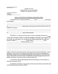 Document preview: Deed to Restricted Indian Land (Aipra Pro)