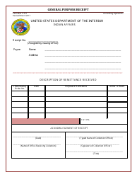 BIA Form BIA5-777 General Purpose Receipt