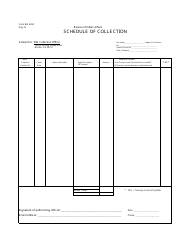 BIA Form BIA4284 Schedule of Collection
