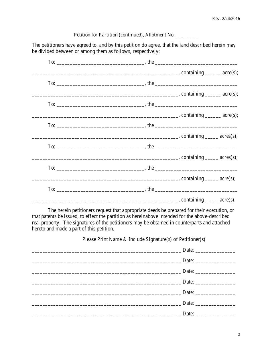 Petition for Partition - Pacific Region - Fill Out, Sign Online and ...