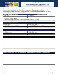 Document preview: Obligation in Expired Fund Request Form