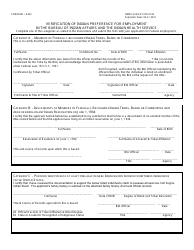 BIA Form BIA-4432 Verification of Indian Preference for Employment in the Bureau of Indian Affairs and the Indian Health Service