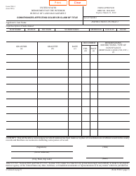 BLM Form 2540-2 Conveyances Affecting Color or Claim of Title