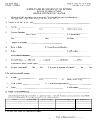BIA Form 6407 Housing Assistance Application