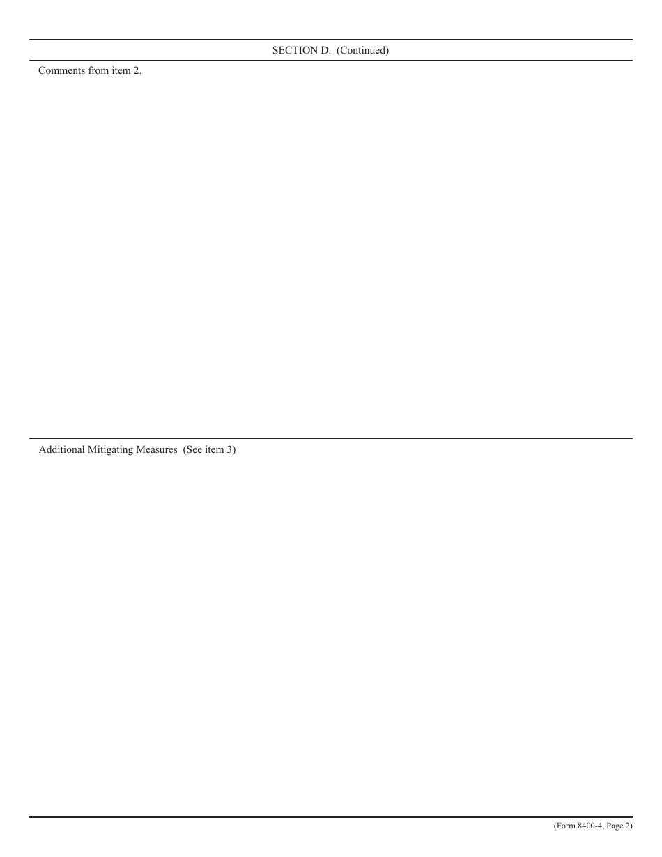 BLM Form 8400-4 Visual Contrast Rating Worksheet, Page 2