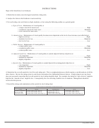 BLM Form 8400-6 Sensitivity Level Rating Sheet, Page 2