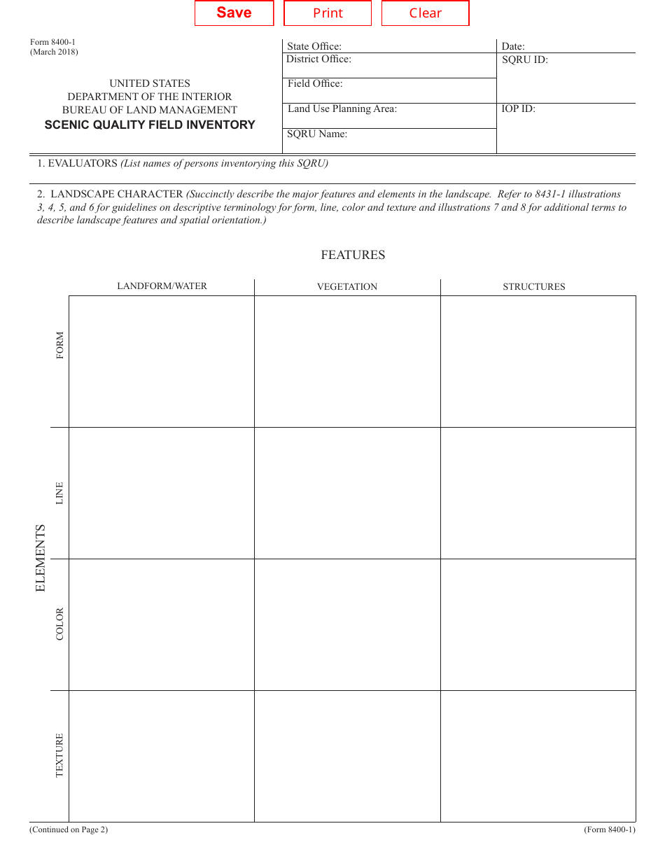 BLM Form 8400-1 - Fill Out, Sign Online and Download Fillable PDF ...