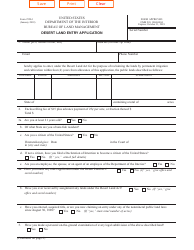 Form 2520-1 Desert Land Entry Application