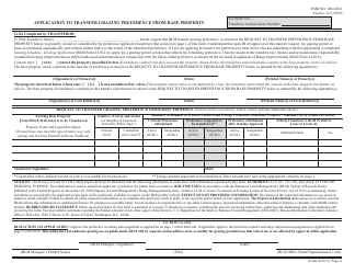 BLM Form 4130-1a Grazing Preference Application and Preference Transfer Application, Page 2