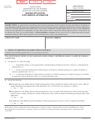Form 4130-1B Grazing Application Supplemental Information