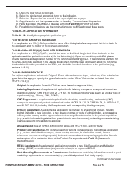 Instructions for Form FDA356h Application to Market a New or Abbreviated New Drug or Biologic for Human Use, Page 2