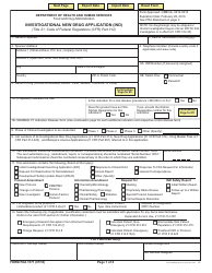 Form FDA1571 Investigational New Drug Application (Ind)