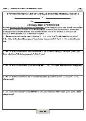 Form 11 Informal Brief (Mspb or Arbitrator Cases)