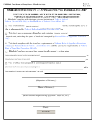 Document preview: Form 19 Certificate of Compliance With Rule 32(A)