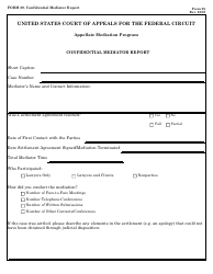 Document preview: Form 29 Confidential Mediator Report