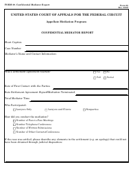 Form 29 Confidential Mediator Report