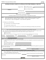 Document preview: Form 22 Transcript Purchase Order