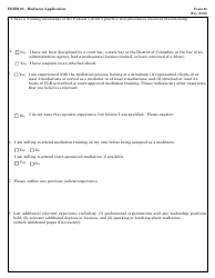 Form 25 Mediator Application, Page 2