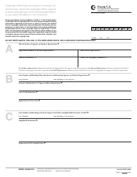 Form CA For Supplementary Registration, Page 4