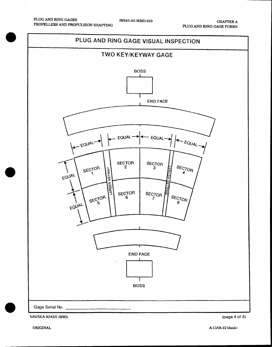 Form NAVSEA9243 / 2 Plug and Ring Gage Visual Inspection, Page 4