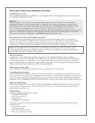 Form SC Statement of Account for Secondary Transmissions by Satellite Carriers of Distant Television Signals