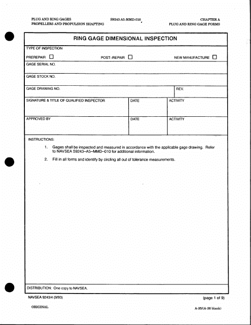 Form NAVSEA9243/4  Printable Pdf