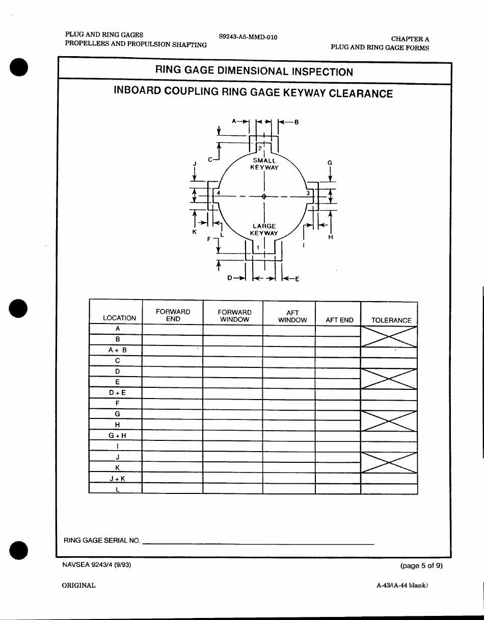 Form NAVSEA9243 / 4 Ring Gage Dimensional Inspection, Page 5