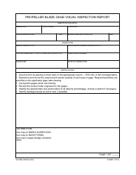 Form NAVSEA9245/6 &quot;Propeller Blade Gage Visual Inspection Report&quot;