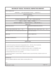 Form NAVSEA9247/1 Waterjet Visual Technical Inspection Report