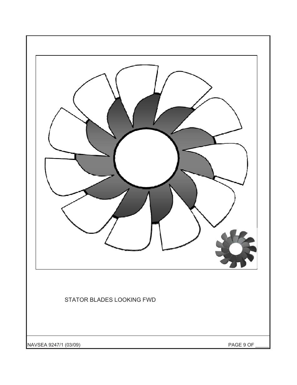 Form NAVSEA9247 / 1 Waterjet Visual Technical Inspection Report, Page 9