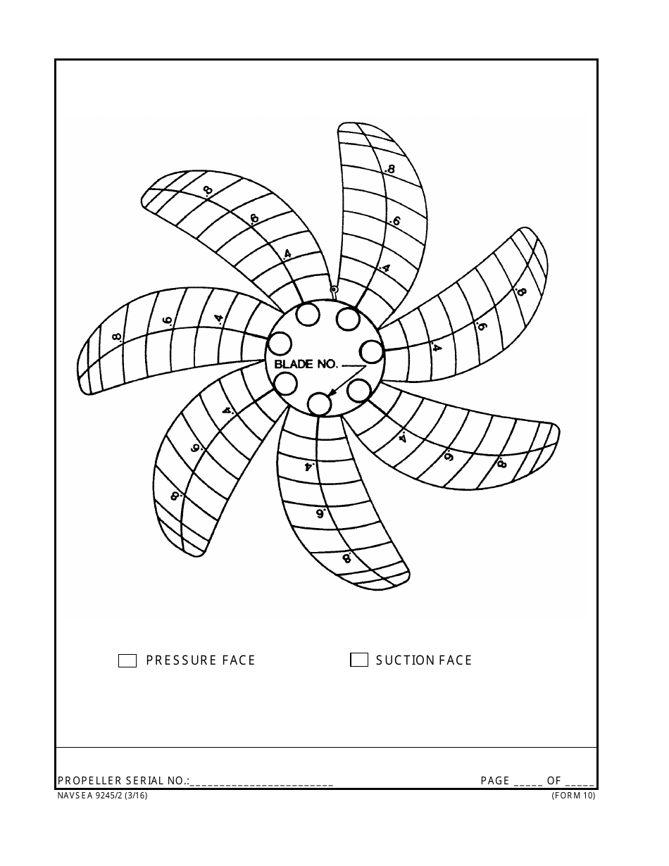 Form NAVSEA9245 / 2 Propeller and Propulsor Major Sub Assembly Visual Preservation Inspection Report, Page 10