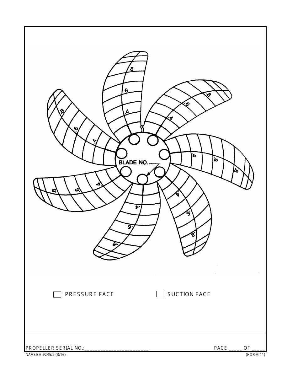 Form NAVSEA9245 / 2 Propeller and Propulsor Major Sub Assembly Visual Preservation Inspection Report, Page 11
