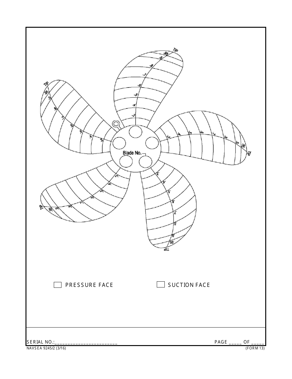 Form NAVSEA9245 / 2 Propeller and Propulsor Major Sub Assembly Visual Preservation Inspection Report, Page 13