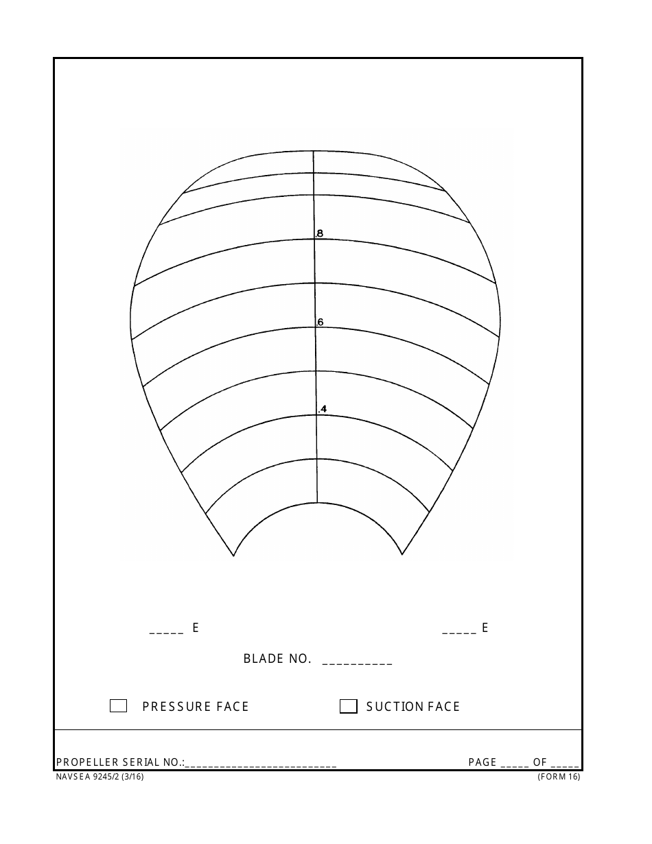 Form NAVSEA9245 / 2 Propeller and Propulsor Major Sub Assembly Visual Preservation Inspection Report, Page 16
