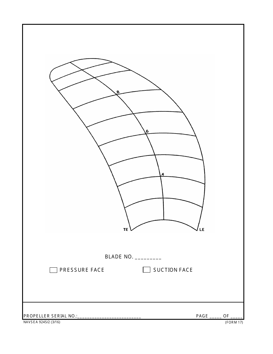 Form NAVSEA9245 / 2 Propeller and Propulsor Major Sub Assembly Visual Preservation Inspection Report, Page 17