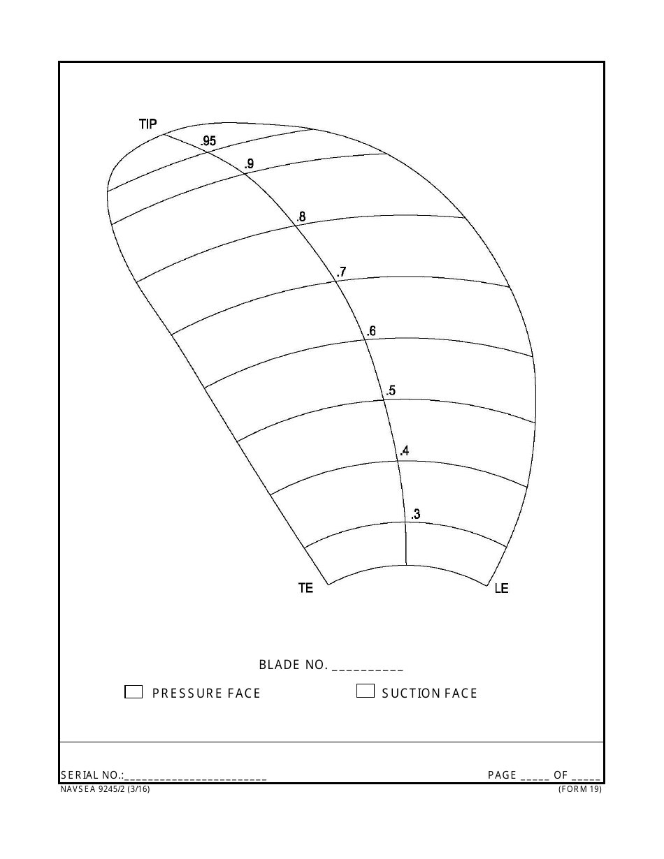Form NAVSEA9245 / 2 Propeller and Propulsor Major Sub Assembly Visual Preservation Inspection Report, Page 19