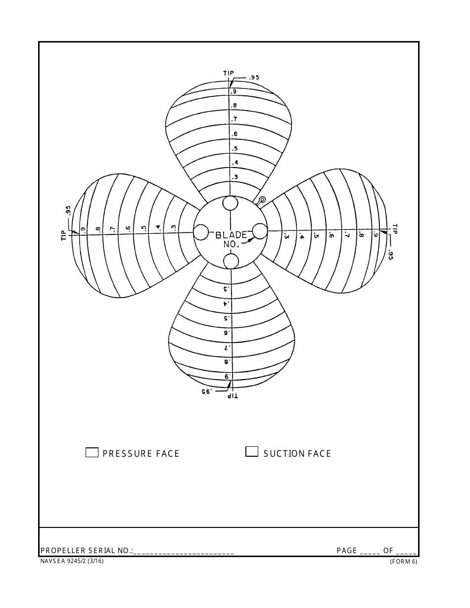 Form NAVSEA9245 / 2 Propeller and Propulsor Major Sub Assembly Visual Preservation Inspection Report, Page 6