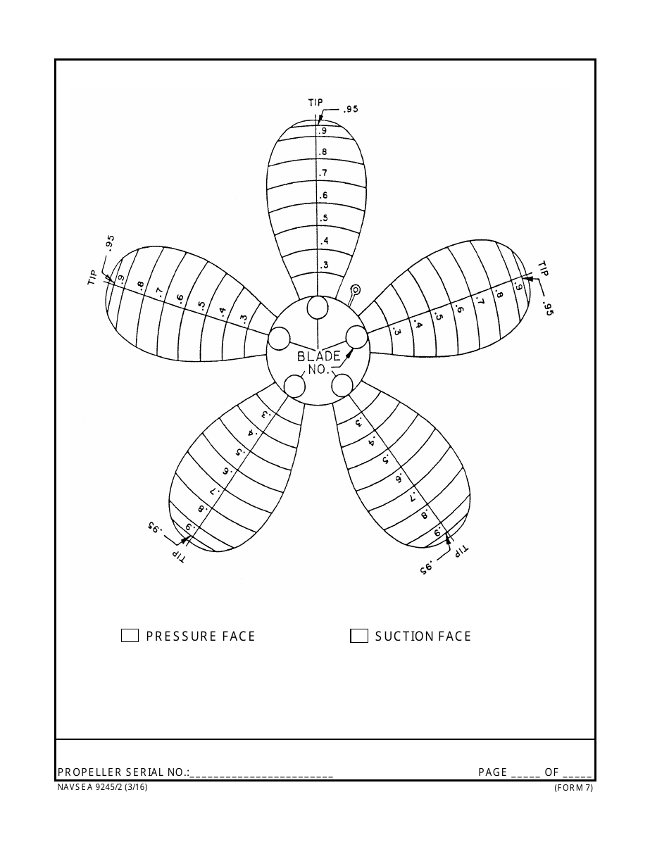 Form NAVSEA9245 / 2 Propeller and Propulsor Major Sub Assembly Visual Preservation Inspection Report, Page 7