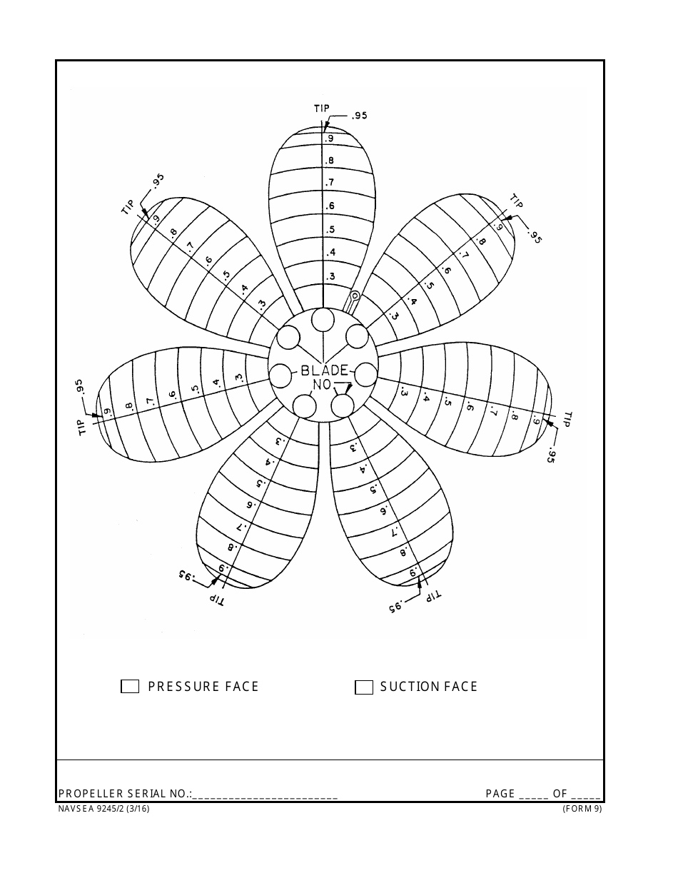 Form NAVSEA9245 / 2 Propeller and Propulsor Major Sub Assembly Visual Preservation Inspection Report, Page 9