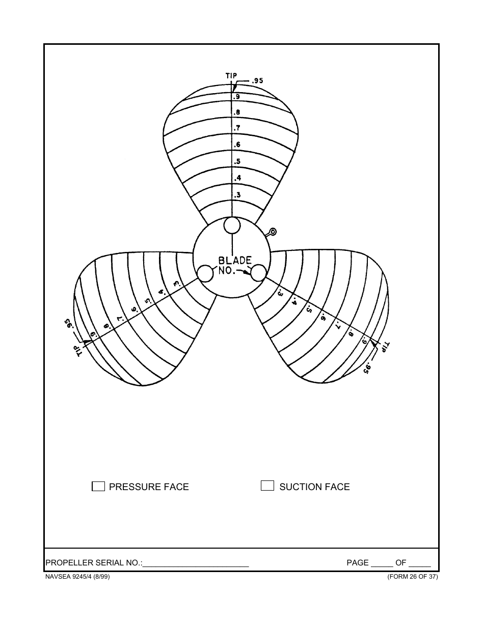Form NAVSEA9245 / 4 Propeller Dimensional Inspection Report, Page 27