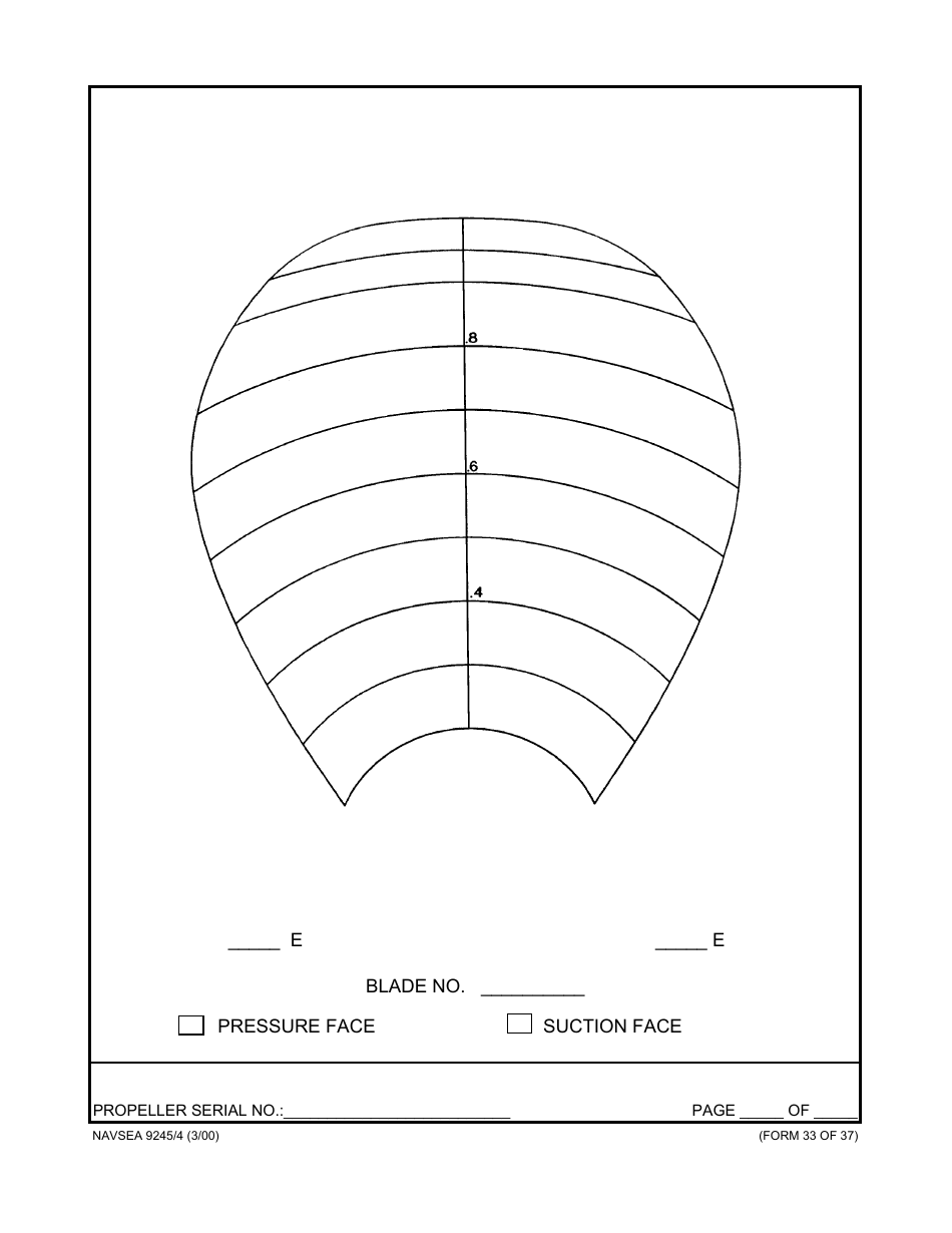 Form NAVSEA9245 / 4 Propeller Dimensional Inspection Report, Page 34